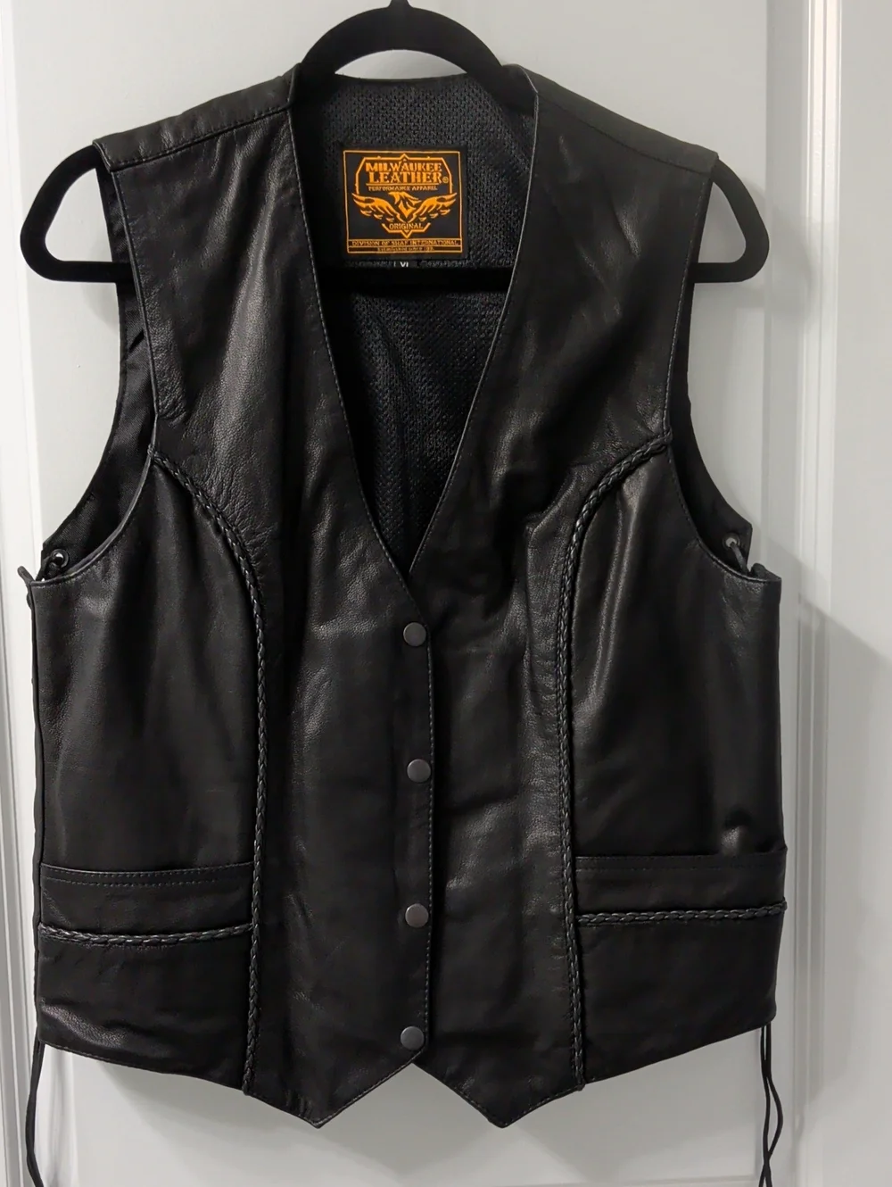 Milwaukee Leather - Black Leather Biker Vest